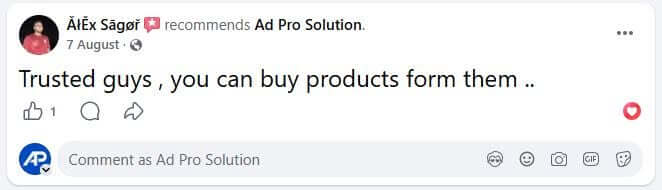 Customer review